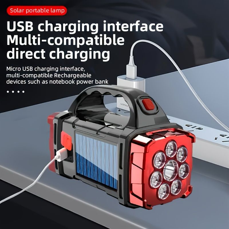 2-in-1 Rechargeable Solar Charging LED Double-Sided Handy Heavy Bulb Light