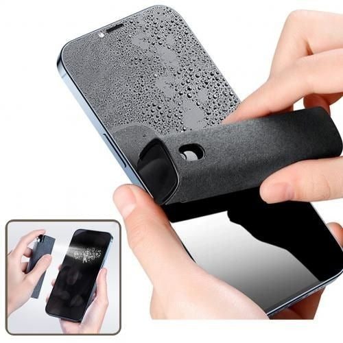 2-in-1 Phone Screen Cleaner Spray & Microfiber Cloth Set