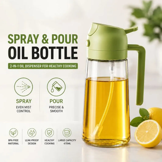 2-in-1 Oil spray Bottle Dispenser