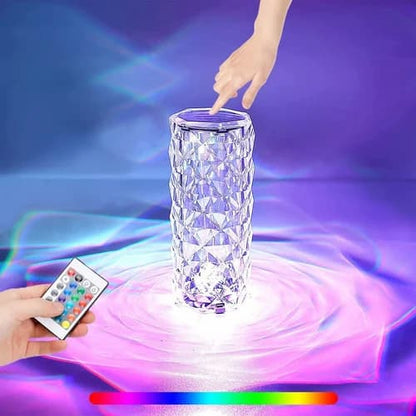 Crystal lamp with 16 Color touch and remote control